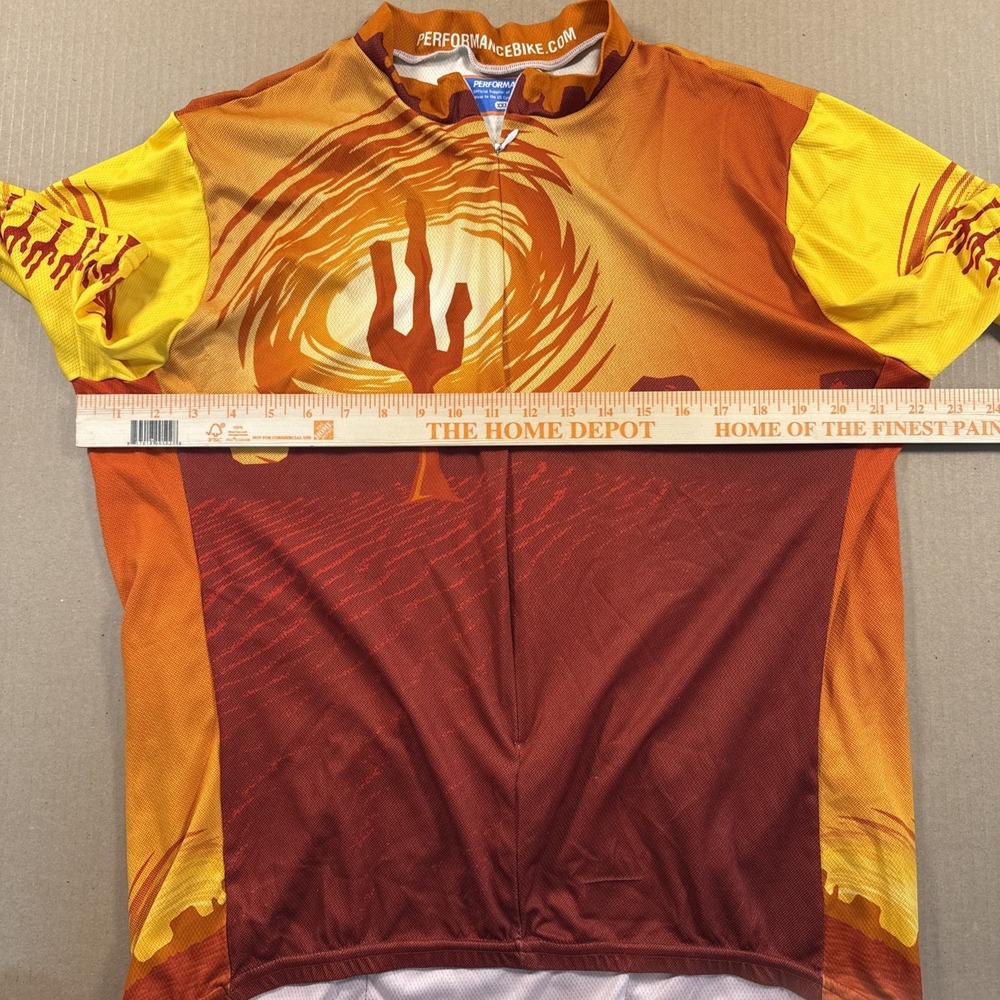 Vtg 90s Performance Cycling Jersey - XXL - Desert Graphic, Made in USA - Picture 6 of 8